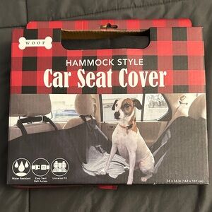 Woof Red and Black Hammock Car Seat Cover